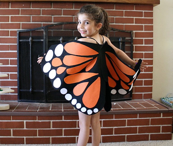 Крылья бабочки из фетра.Карнавальный костюм своими руками.