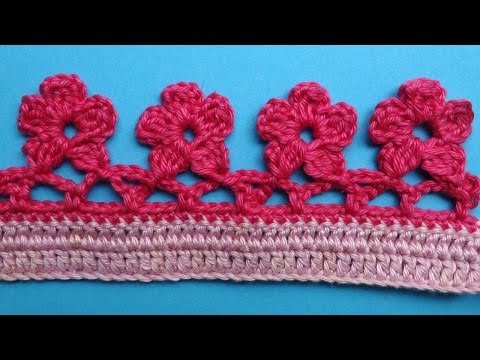 Кайма крючком.Видео уроки.